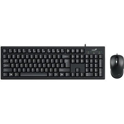 Комплект клавіатура та миша Genius KM-100SE, AI, EN/UKR, чорний