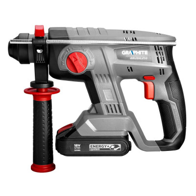 Перфоратор акумуляторний GRAPHITE Energy+ SDS-plus 18В 2.2Дж 2.26кг без АКБ та ЗП Перфоратор акумуляторний GRAPHITE Energy+ SDS-plus 18В 2.2Дж 2.26кг без АКБ та ЗП