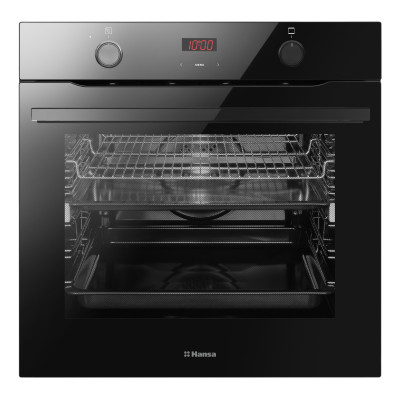 Духова шафа Hansa електрична, 77л, A, дисплей, конвекція, чорний