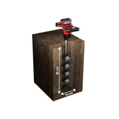 Бур грунтовий Einhell Professional GP-EA 18/150LI BL - Solo акумуляторний PXC 18В 125об/хв бур 80/15см 5.7кг без АКБ та ЗП