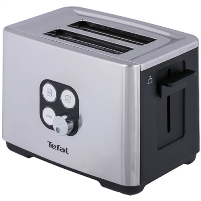 Тостер Tefal Cube 900Вт, метал/пластик, чорний