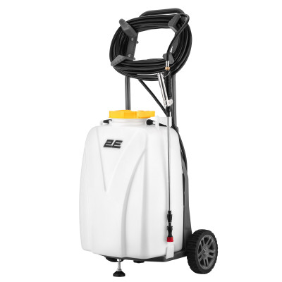 Обприскувач акумуляторний 2E AquaSpray 40LR 40л 12В 1х12А·год 7бар 2.9л·хв 14.5кг вольтметр колеса шланг 15м (2E-40LWBS15)