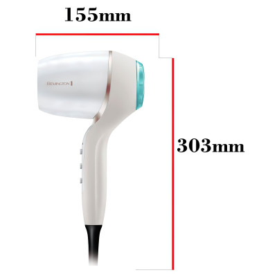 Фен Remington HYDRAluxe PRO, 2200Вт, 3 режими, дифузор, іоніз-я, хол. обдув, білий