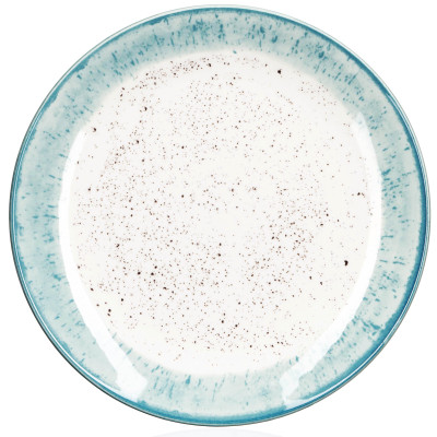 ARDESTO Тарілка десертна Siena, 19см, порцеляна, біло-блакитний