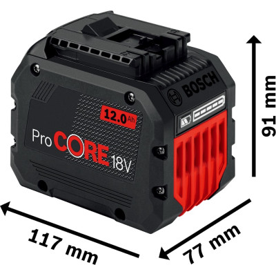 Bosch Акумулятор ProCORE18V, 18 В, 12 Аг, 1.35 кг