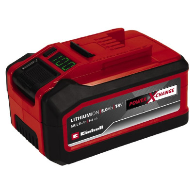 Einhell Акумулятор 18V 5-8 Ah, PXC Plus, 18 В,5-8 Аг, Multi-Ah (перемикач ємності), 1 кг
