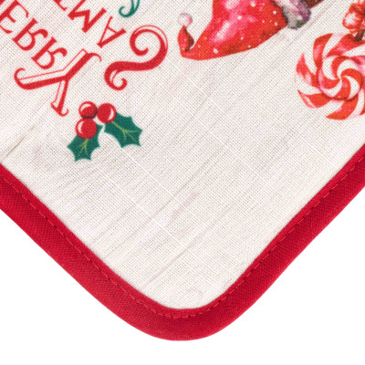 Прихватка ARDESTO Christmas Gingerbread 18х20см, 100% поліестер (верх), 100% бавовна (низ), червоний Прихватка ARDESTO Christmas Gingerbread 18х20см, 100% поліестер (верх), 100% бавовна (низ), червоний