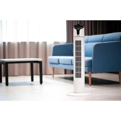 Вентилятор ARDESTO колонний, 90см, 50Вт, пульт ДК, дисплей, чорно-білий