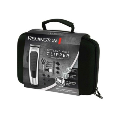 Машинка для стрижки Remington Classic Edition, мережа+акум., роторний мотор, насадок-8, кейс, акс. компл, сріблястий