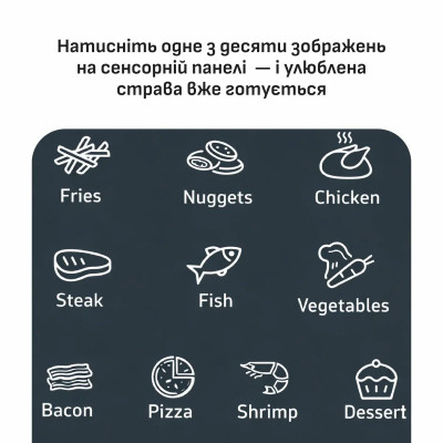 Мультипіч Tefal Easy Fry Max, 1500Вт, чаша-5л, сенсорне керув., 10 програм, пластик, білий