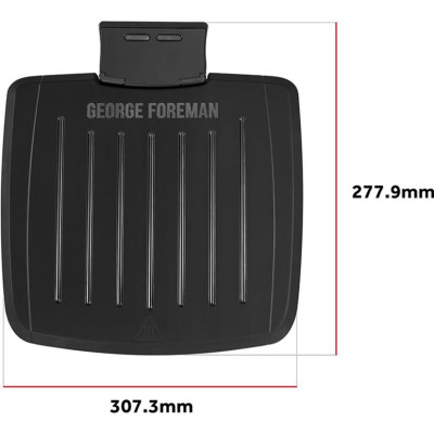 Гриль George Foreman прижимной Immersa Medium, 1300Вт, темп. режимов-1, съемные пластины, металл, пластик, черный