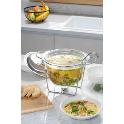 Марміт ARDESTO Black Mars 3800мл, скло, нержавіюча сталь, кругла, прозорий