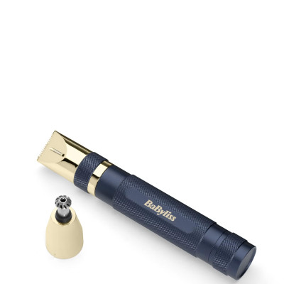 Тример Babyliss Diamond Precision, для брів, вусів, носа та вух, 1хАА, насадок-3, чохол, сталь, синій Тример Babyliss Diamond Precision, для брів, вусів, носа та вух, 1хАА, насадок-3, чохол, сталь, синій