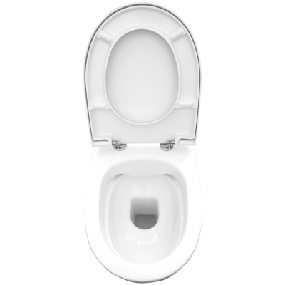 Унітаз підвісний Deante Avis безобідковий, сидіння в комплекті, білий Унітаз підвісний Deante Avis безобідковий, сидіння в комплекті, білий