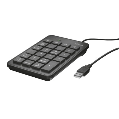 Клавіатура мембрана Trust Xalas USB-A Numeric Keypad 23Key, USB-A, чорний