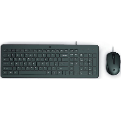 Комплект клавіатура та миша НР 150, USB-A, EN/RU, чорний
