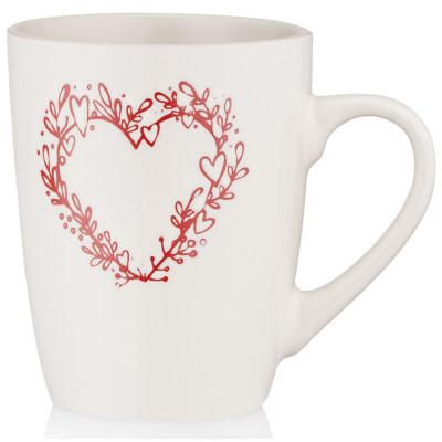 Чашка ARDESTO Heart, 320мл, кераміка, білий Чашка ARDESTO Heart, 320мл, кераміка, білий