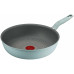 Сковорода ВОК Tefal Halo EUCALYPTUS, 26см, алюміній, бакеліт, сірий