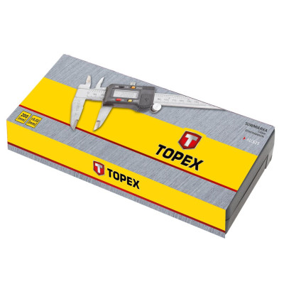 Topex Штангенциркуль цифровий, 200 мм, точність виміру 0.02 мм/м Topex Штангенциркуль цифровий, 200 мм, точність виміру 0.02 мм/м