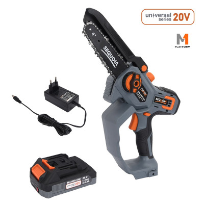 Пила ланцюгова акумуляторна SEQUOIA SBC2006-UNI 20В акб 1х2.0А·год шина 15см 1/4