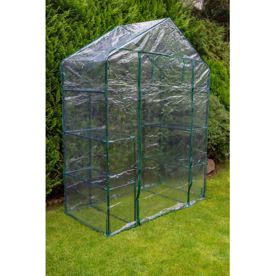 Neo Tools Парник складаний 195х143х73, 4 полиці, ПВХ плівка, зелений Neo Tools Парник складаний 195х143х73, 4 полиці, ПВХ плівка, зелений