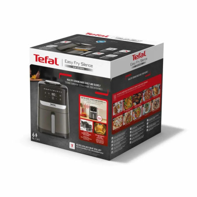 Мультипіч Tefal Easy Fry Silence, 1670Вт, чаша-5л, сенсорне керув., 10 програм, пластик, темно сірий-чорний Мультипіч Tefal Easy Fry Silence, 1670Вт, чаша-5л, сенсорне керув., 10 програм, пластик, темно сірий-чорний