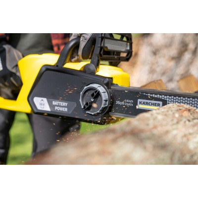 Пила ланцюгова акумуляторна Karcher CNS 36-35 Battery 36В акб 2х5А·год шина 35см швидкозарядне ЗП 5.5кг (9.612-129.0)