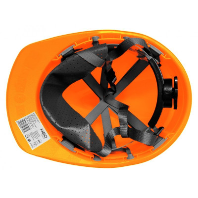 Каска захисна Neo Tools, пластик ABS, пряжка для регулювання, помаранчевий