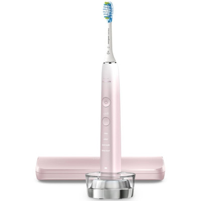 Щітка зубна електр. Philips, Sonicare DiamondClean Prestige 9900, 62т. колив/хв, насадок-1, SenseIQ, зарядний чохол, рожевий Щітка зубна електр. Philips, Sonicare DiamondClean Prestige 9900, 62т. колив/хв, насадок-1, SenseIQ, зарядний чохол, рожевий