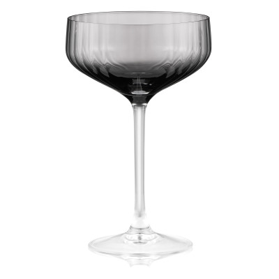 Набір келихів для шампанського ARDESTO Black Mars Alcor 330мл, 2шт, скло, сірий