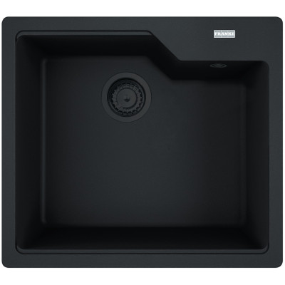 Мийка кухонна Franke Urban, фраграніт, прямокутник, без крила, 503х425х230мм, чаша - 1, врізна, UBG 610-56, чорний матовий
