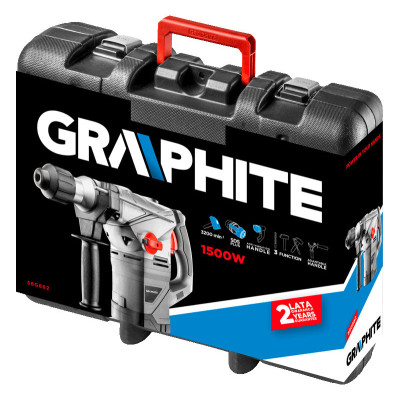 Перфоратор GRAPHITE SDS-plus 1500Вт 4.5Дж 6.9кг 58G862