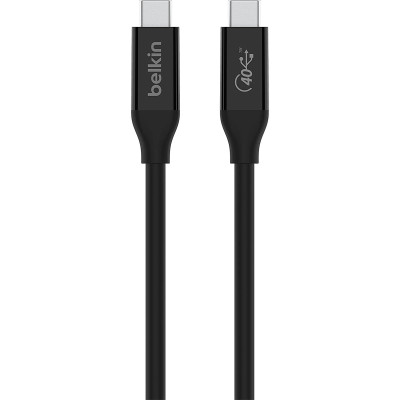 Belkin Кабель USB4 USB-C - USB-C, 40Gbps, 100W, 0.8м Black Belkin Кабель USB4 USB-C - USB-C, 40Gbps, 100W, 0.8м Black