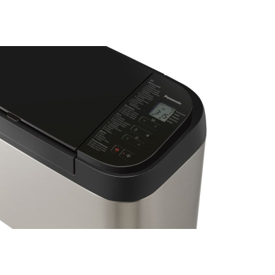 Хлібопічка Panasonic 550Вт, програм-30, макс.ваг -1.25кг, форма-прямокутник, метал, чорний