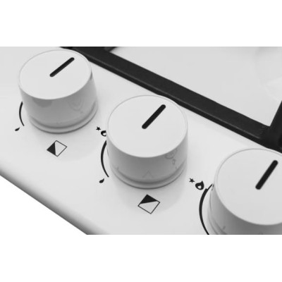 Варильна поверхня Hansa газова, 60см, чавун, білий Варильна поверхня Hansa газова, 60см, чавун, білий