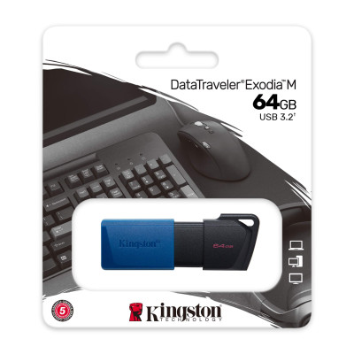 Накопитель Kingston 64GB USB 3.2 Type-A Gen1 DT Exodia M Накопитель Kingston 64GB USB 3.2 Type-A Gen1 DT Exodia M