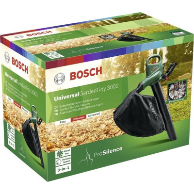 Повітродув-пилосос Bosch Universal GardenTidy 3000 3000Вт 285км/год 576куб/год мішок 50л 3.4кг (0.600.8B1.001)