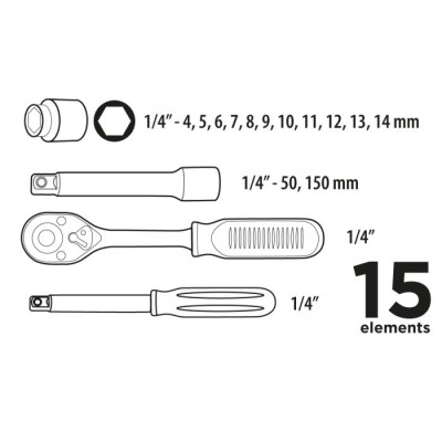 Top Tools Набір інструментів, 1/4 Top Tools Набір інструментів, 1/4