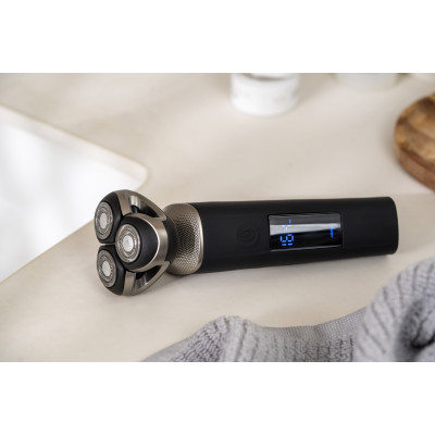 Бритва електр. ARDESTO роторна SHRR-B8WDR, 8Вт,  бритв.головок-3, Li-Ion, сух.+волог., чорний