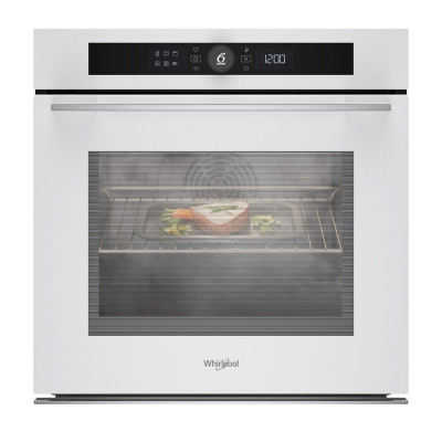 Духова шафа Whirlpool електрична, 73л, A+, дисплей, конвекція, піроліз, телескопічні напрямні, білий