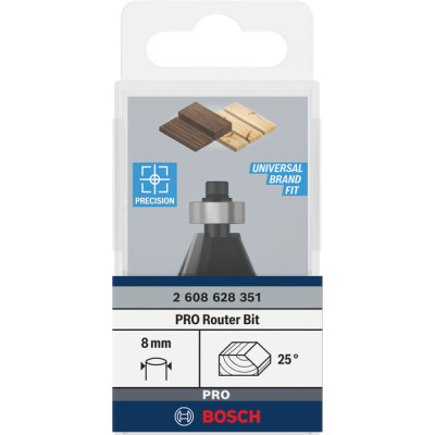 Фреза фасонна Bosch Professional Std S8 D23.7 В5.5 L12 25° Фреза фасонна Bosch Professional Std S8 D23.7 В5.5 L12 25°