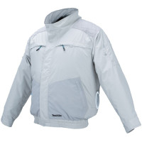 Куртка акумуляторна Makita LXT, 18В, з вентиляцією, поліестер, розміт L, білий, 0.44кг