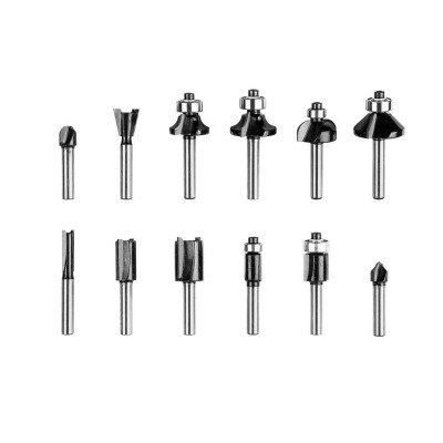 Verto Фрези, набір 12шт, хвостовик 6мм, кейс Verto Фрези, набір 12шт, хвостовик 6мм, кейс