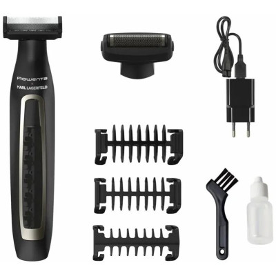 Тример Rowenta & Karl Lagerfeld Forever Sharp, для бороди, вусів, акум., роторний мотор, насадок-4, титан.напил., чорний