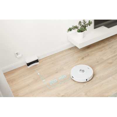 Sencor Робот-пилосос, 400Вт, h=9,8см, вологе прибирання, конт пил -0,45л, вода -0,24л, НЕРА, білий SRV9350WH