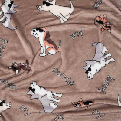 Плед ARDESTO Flannel 160х200см, 100% поліестер, песики в окулярах