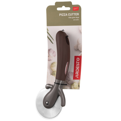 Ніж для піци ARDESTO Gemini, 20см, нержавіюча сталь, пластик, сіро-коричневий
