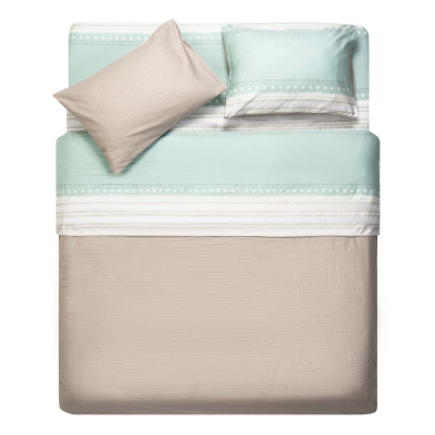 КПБ 1,5сп ARDESTO Gloria, підковдра 160х220см, простирадло 160х220см, наволочки (2) 50х70см, 100% бавовна, сатин, смужки, коричневий КПБ 1,5сп ARDESTO Gloria, підковдра 160х220см, простирадло 160х220см, наволочки (2) 50х70см, 100% бавовна, сатин, смужки, коричневий