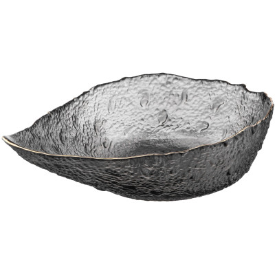 ARDESTO Салатник Leaf, 21.5см, скло, сірий