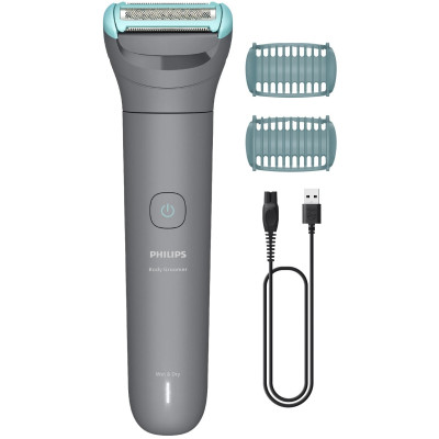 Тример Philips Series 3000, для тіла, акум., насадок-2, сталь, сірий Тример Philips Series 3000, для тіла, акум., насадок-2, сталь, сірий
